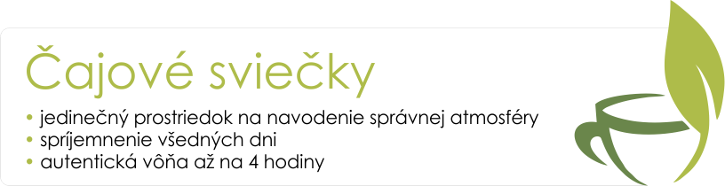 Čajové sviečky kategória Čaje.sk