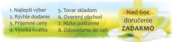 Informačný banner Čaje.sk