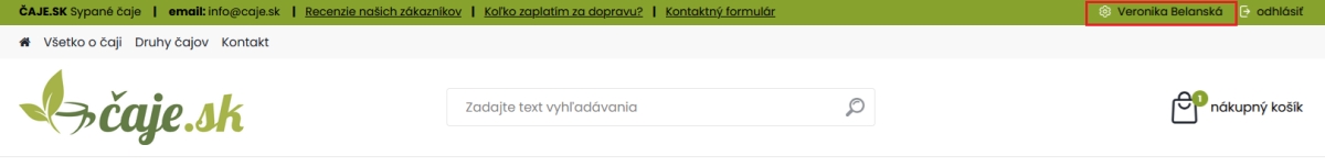 Odhlásenie Čaje.sk