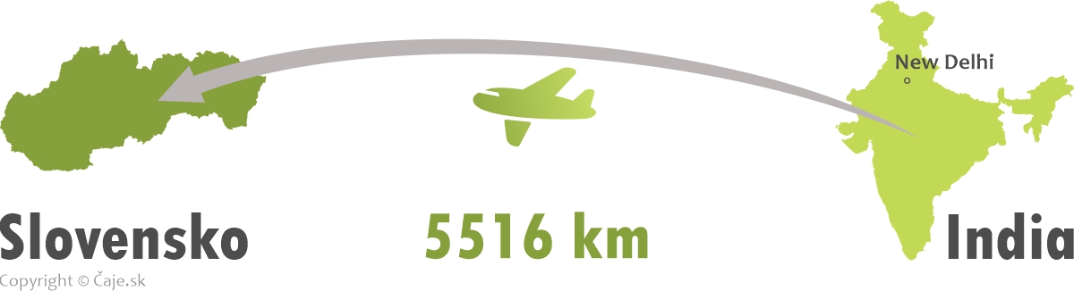 Vzdialenosť Slovensko India