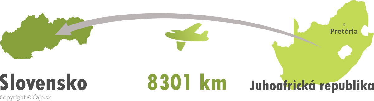 Vzdialenosť Slovensko Juhoafrická republika