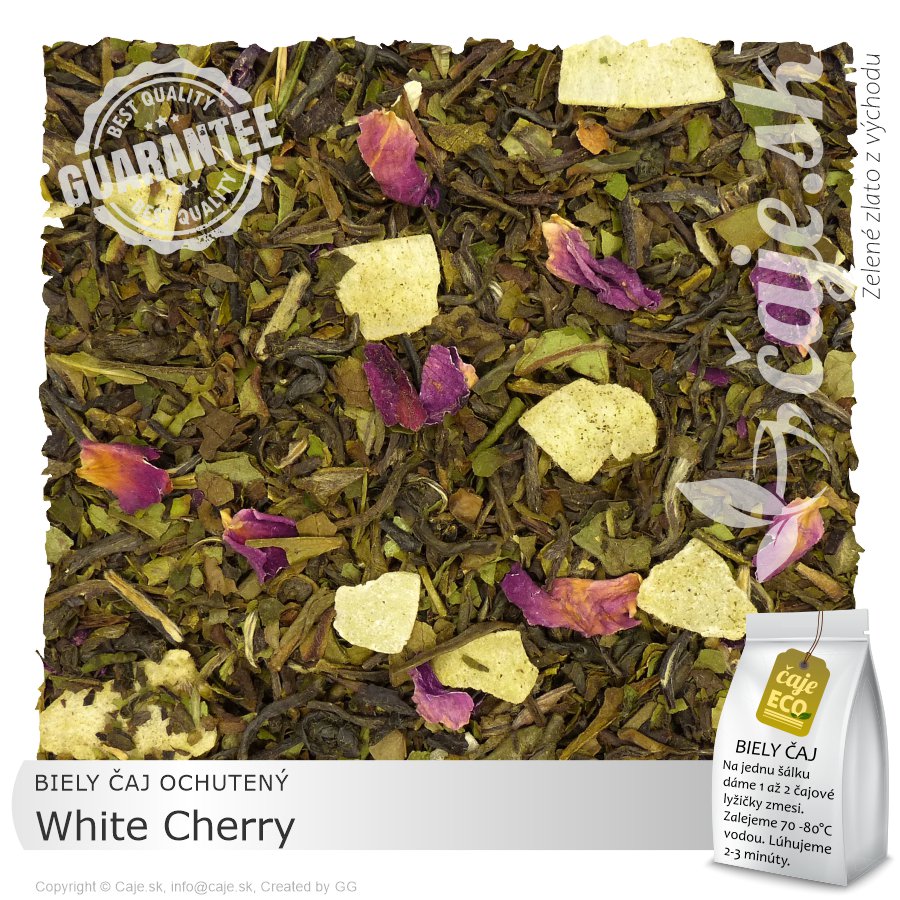 BIELY ČAJ OCHUTENÝ White Cherry (25g)