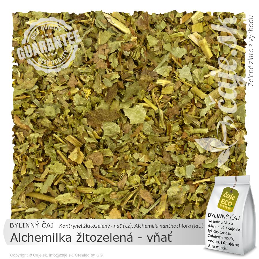 BYLINNÝ ČAJ Alchemilka žltozelená - vňať (30g)