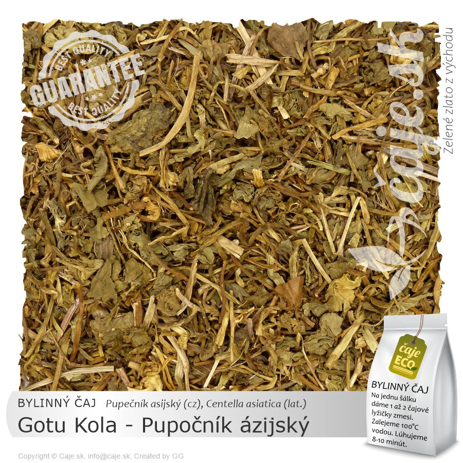 BYLINNÝ ČAJ Gotu Kola - Pupkovník (pupočník) ázijský (30g)