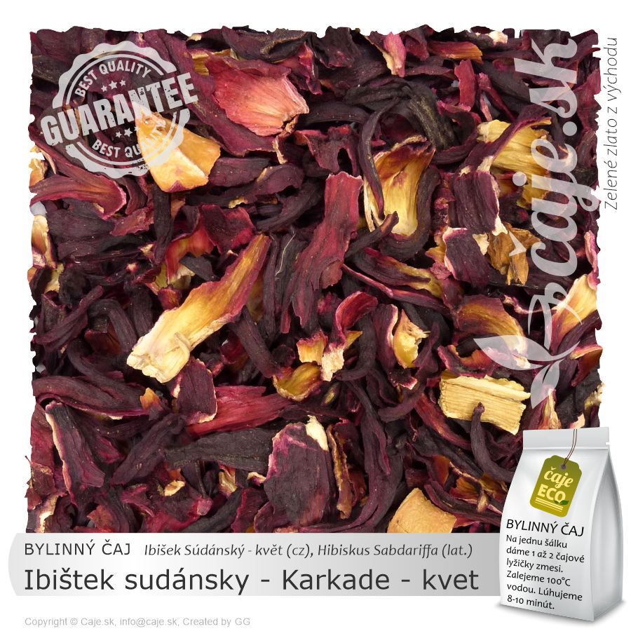 BYLINNÝ ČAJ Ibištek sudánsky - Karkade - kvet (50g)