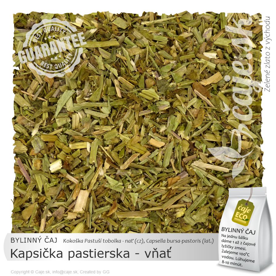 BYLINNÝ ČAJ Kapsička pastierska - vňať (50g)