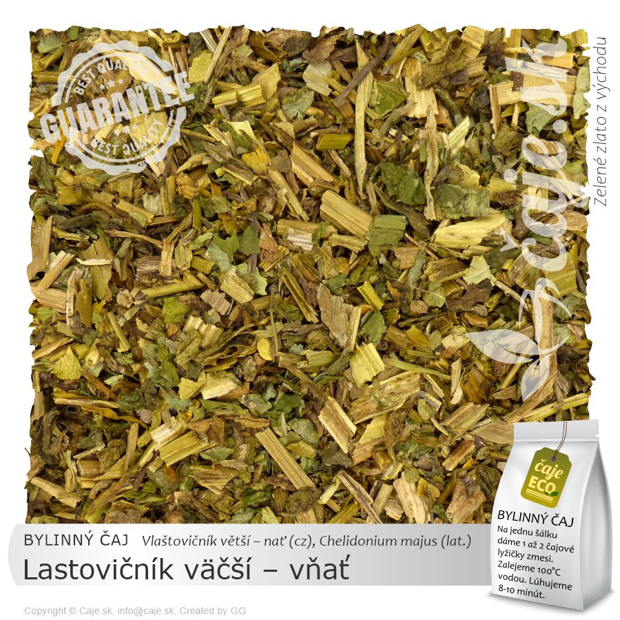 BYLINNÝ ČAJ Lastovičník väčší – vňať (40g)