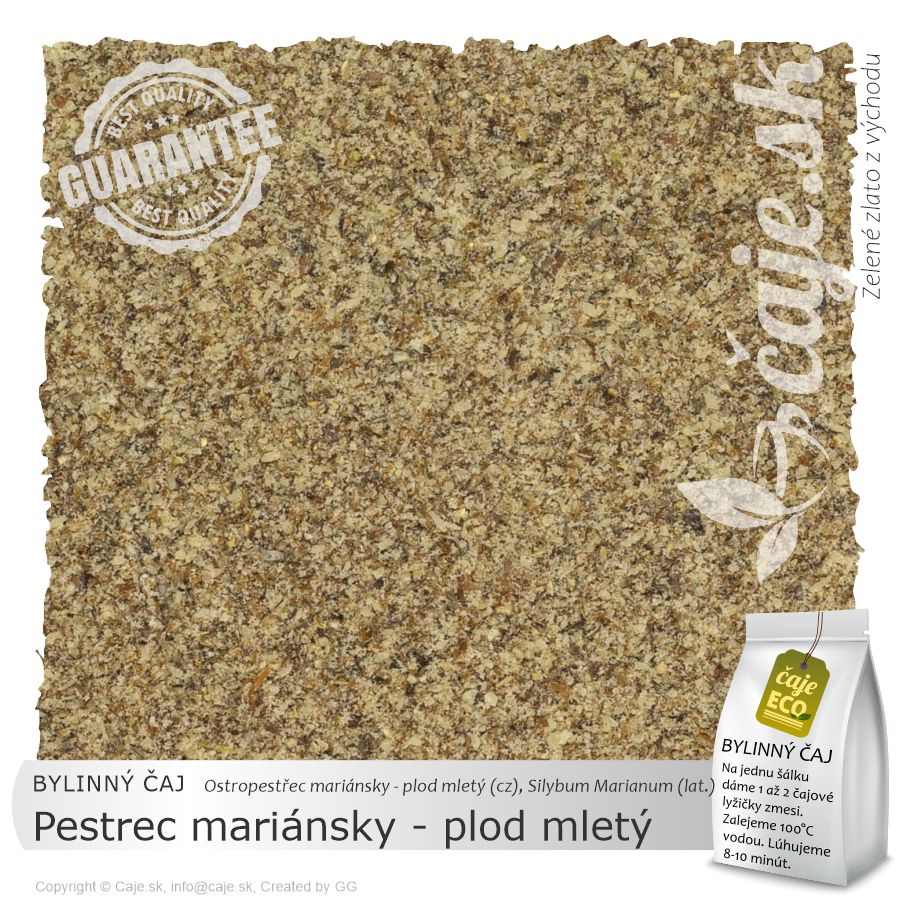 BYLINNÝ ČAJ Pestrec mariánsky - plod mletý (250g)