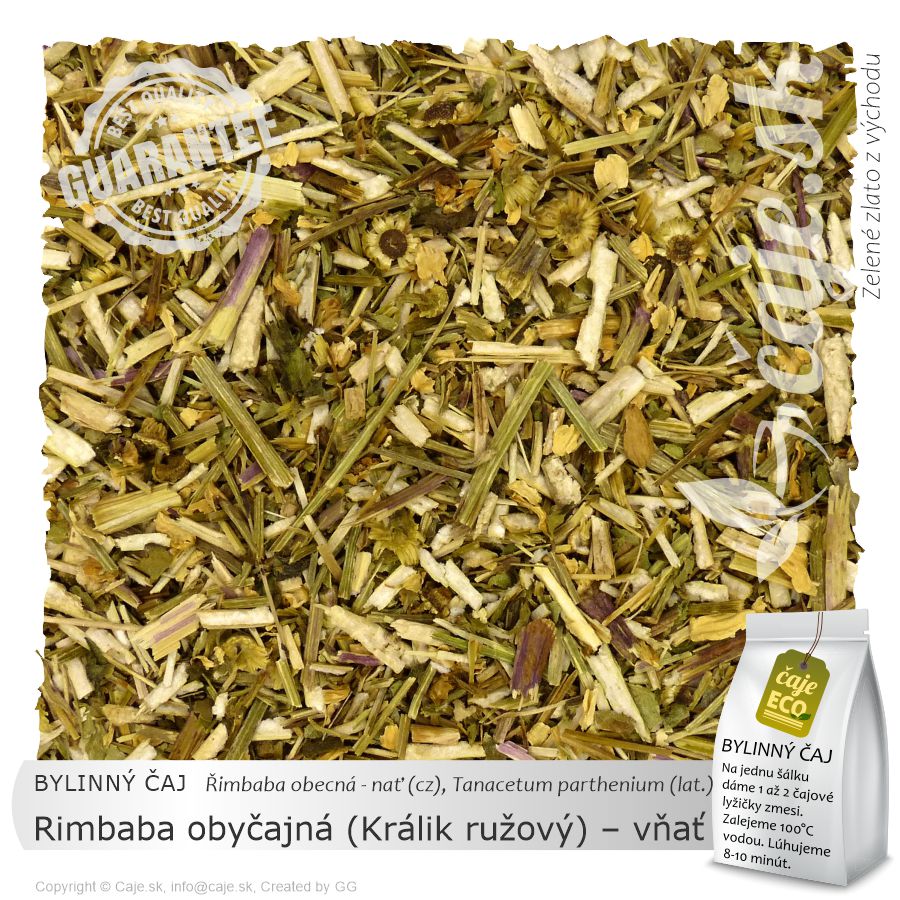 BYLINNÝ ČAJ Rimbaba obyčajná (Králik ružový) – vňať (40g)