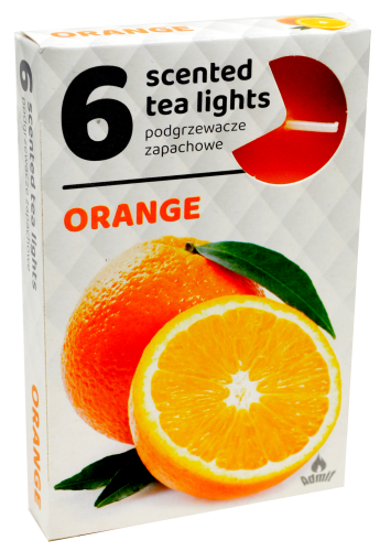 ČAJOVÉ SVIEČKY Pomaranč (Orange) – 6ks