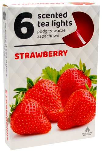 ČAJOVÉ SVIEČKY Jahoda (Strawberry) – 6ks