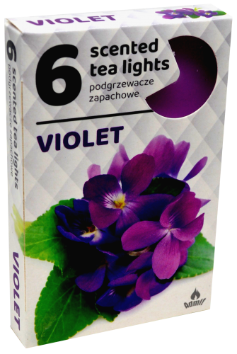 ČAJOVÉ SVIEČKY Fialka (Violet) – 6ks
