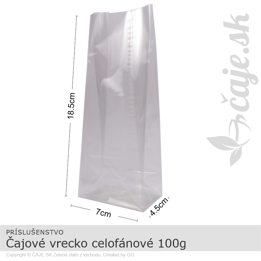 Čajové vrecko celofánové 100g