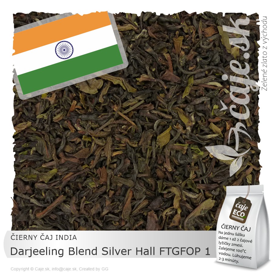ČIERNY ČAJ INDIA – Darjeeling Blend Silver Hall FTGFOP 1 (50g)