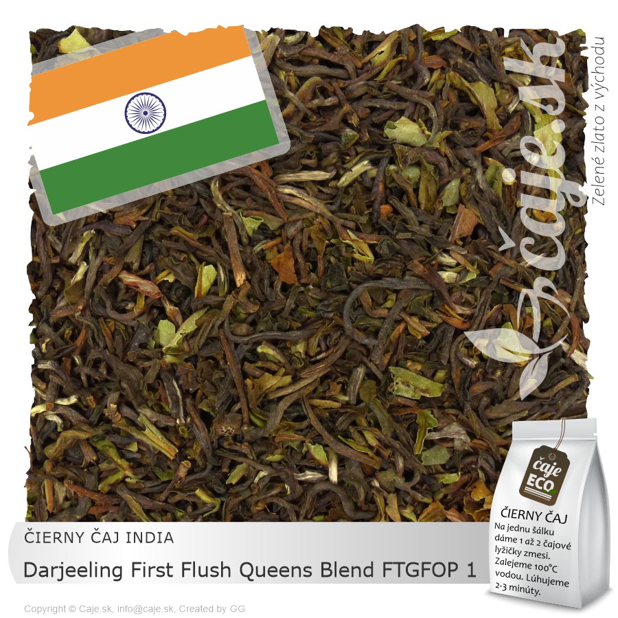ČIERNY ČAJ INDIA – Darjeeling First Flush Queens Blend FTGFOP 1 (50g)