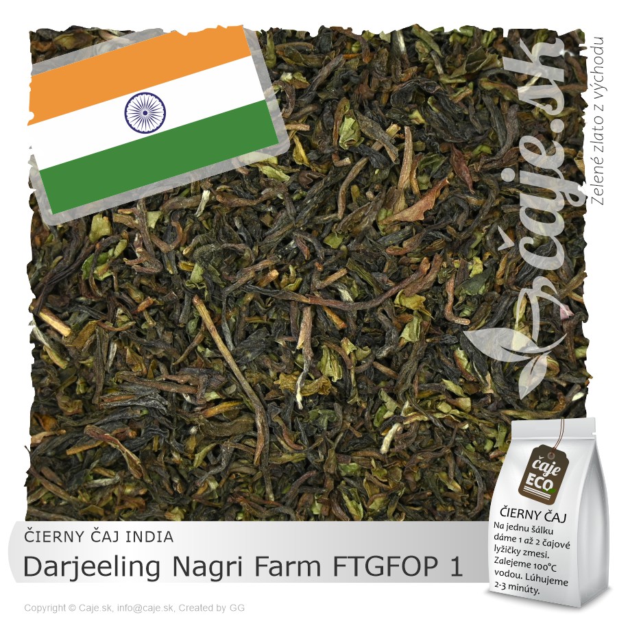 ČIERNY ČAJ INDIA – Darjeeling Nagri Farm FTGFOP 1 (50g)