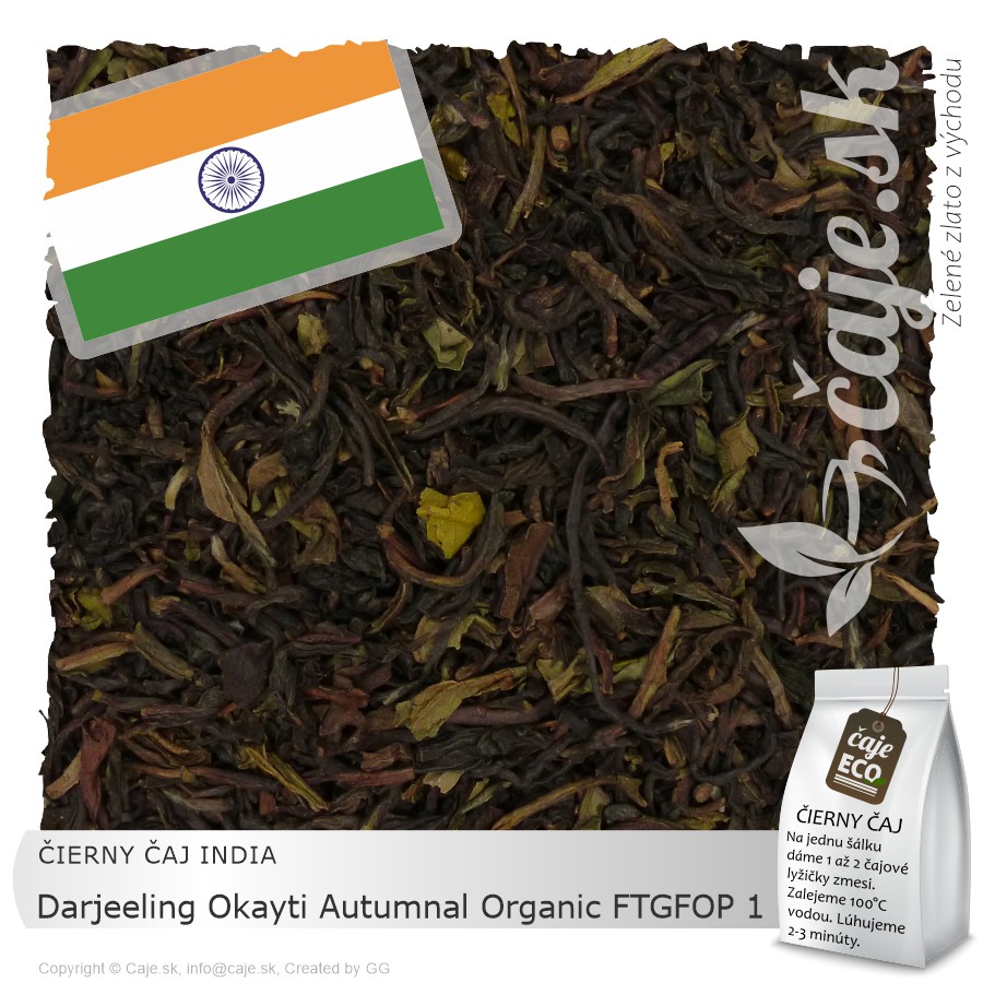 ČIERNY ČAJ INDIA – Darjeeling Okayti Autumnal Organic FTGFOP 1 (50g)