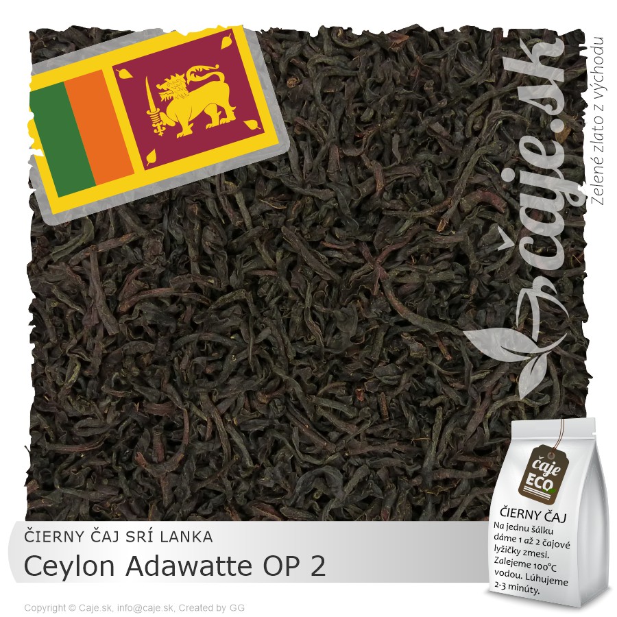 ČIERNY ČAJ SRÍ LANKA – Ceylon Adawatte OP 2 (50g)