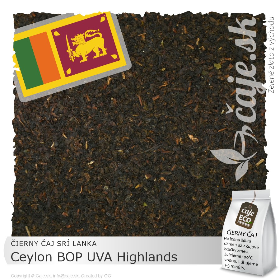 ČIERNY ČAJ SRÍ LANKA – Ceylon BOP UVA Highlands (50g)