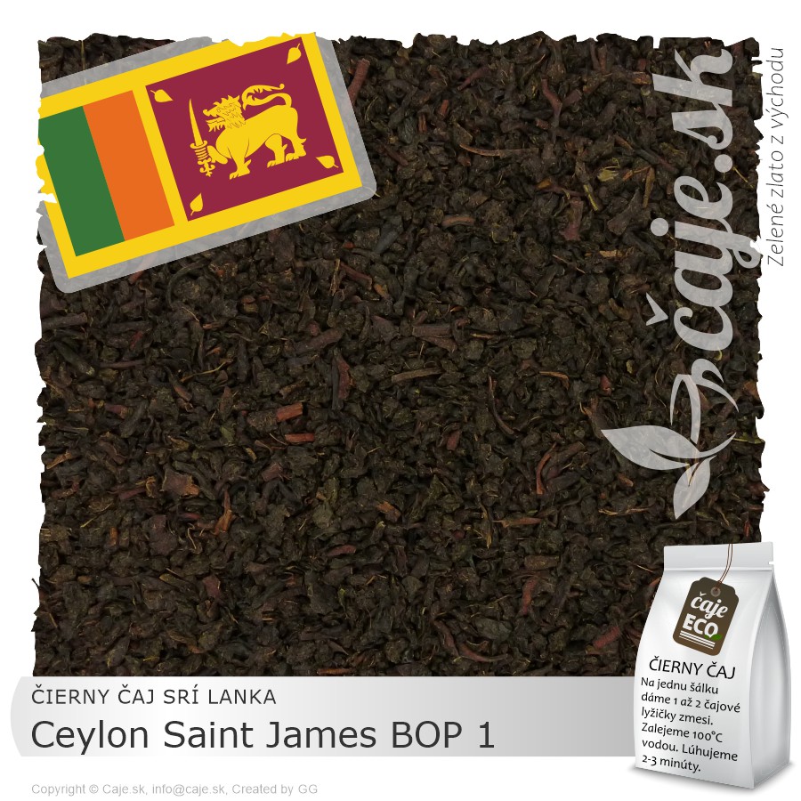 ČIERNY ČAJ SRÍ LANKA – Ceylon Saint James BOP 1 (50g)