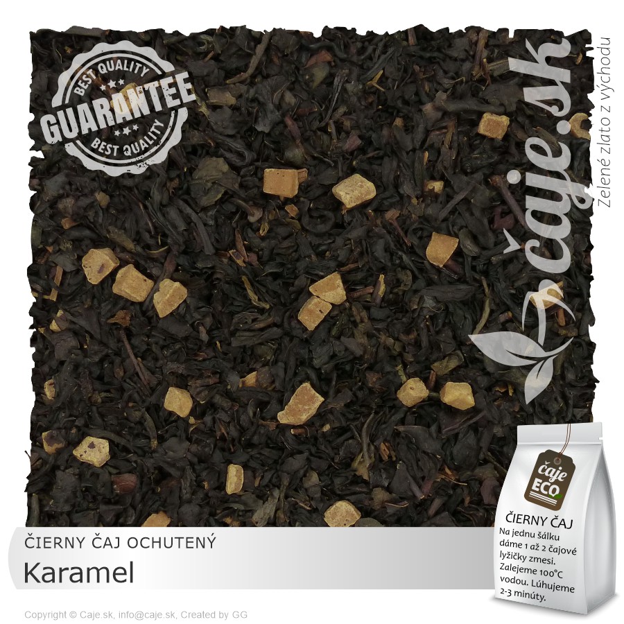 ČIERNY ČAJ OCHUTENÝ Karamel (50g)