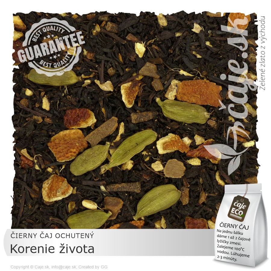 ČIERNY ČAJ OCHUTENÝ Korenie života (50g)
