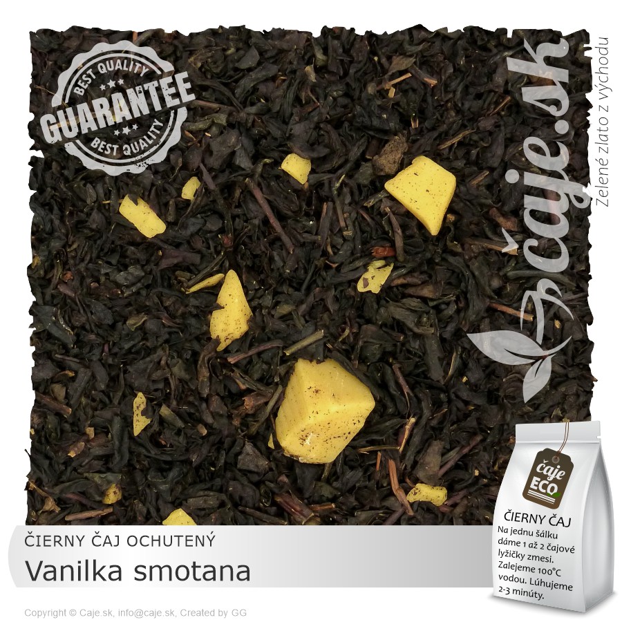 ČIERNY ČAJ OCHUTENÝ Vanilka smotana (50g)