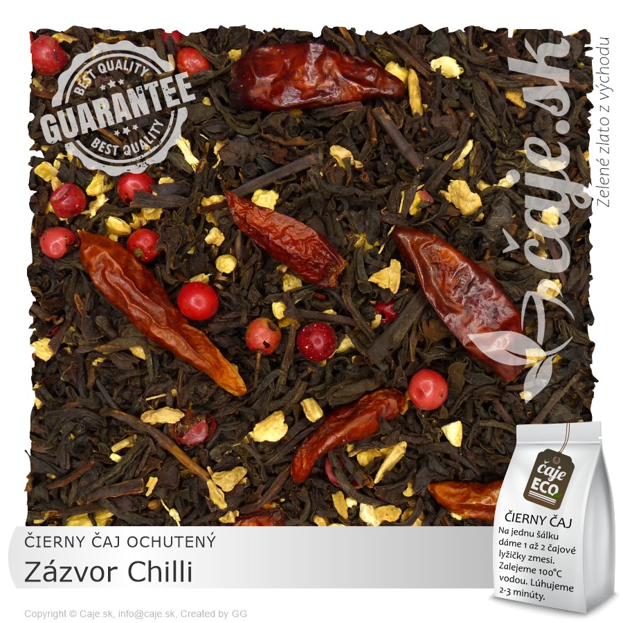 ČIERNY ČAJ OCHUTENÝ Zázvor Chilli (50g)