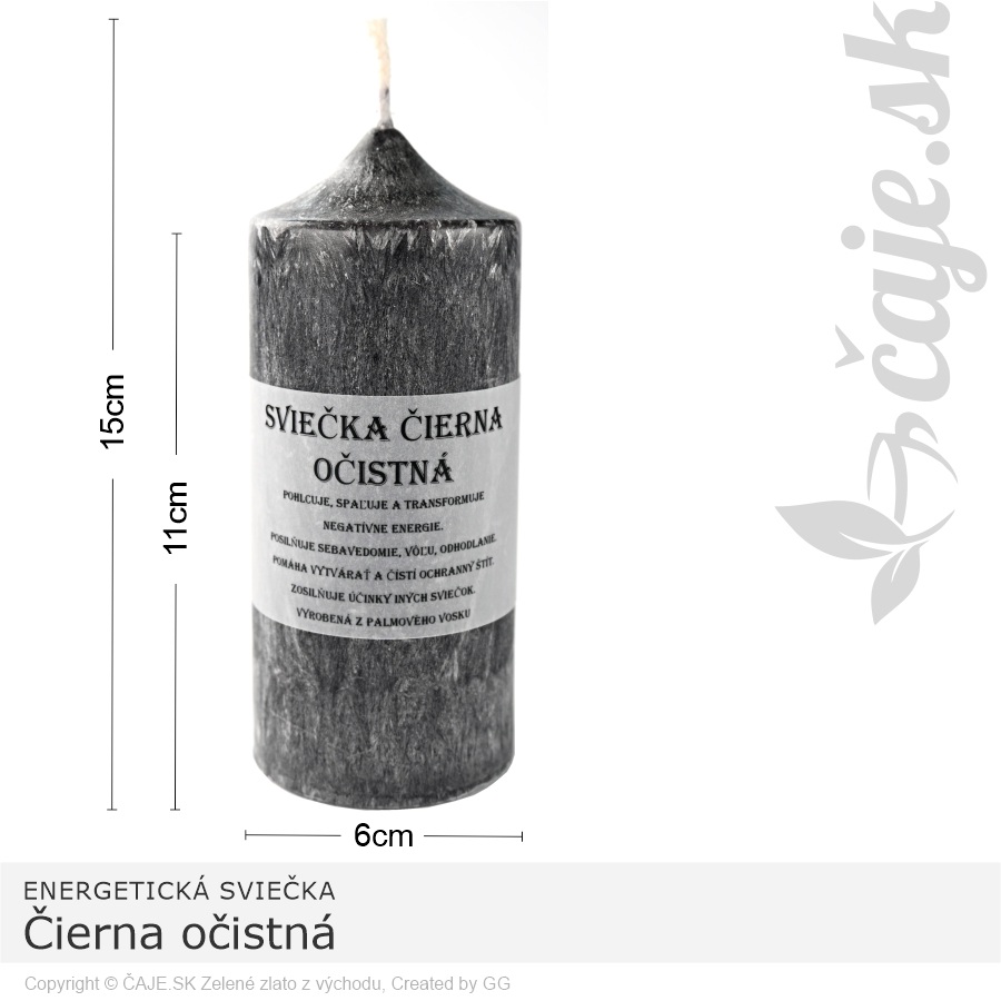 Energetická sviečka – Čierna očistná