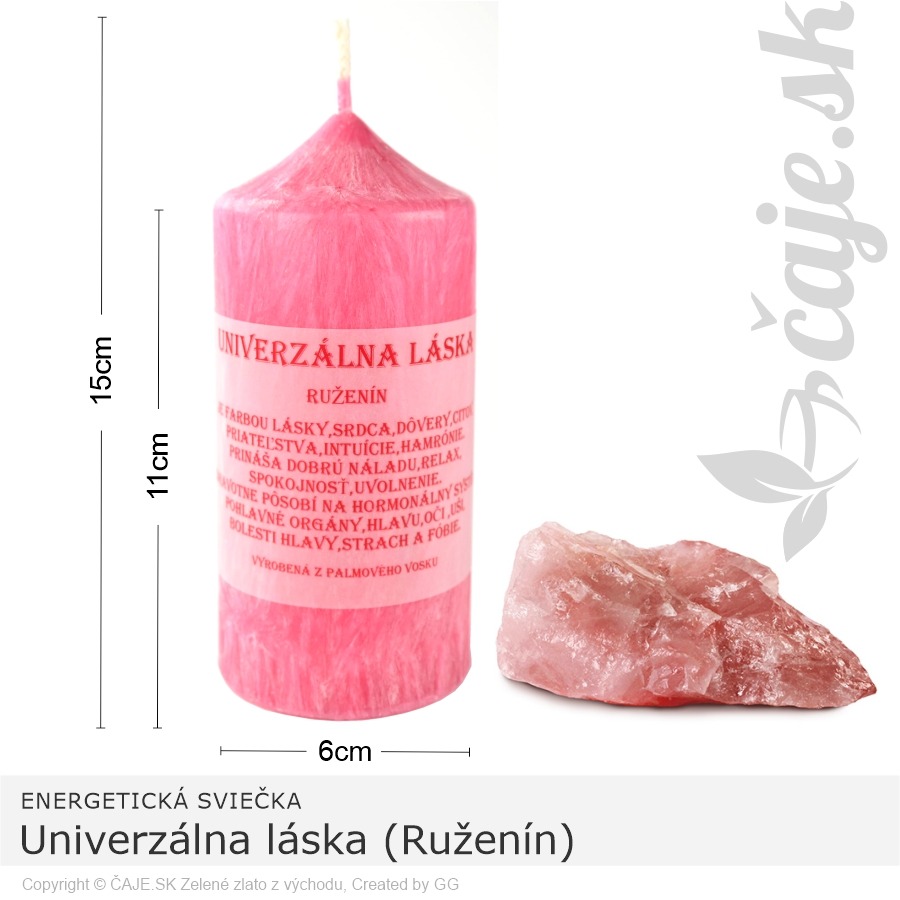 Energetická sviečka – Univerzálna láska (Ruženín)