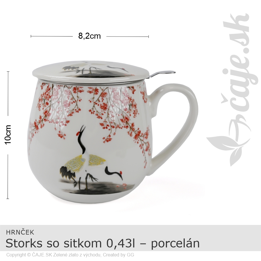 HRNČEK Storks so sitkom 0,43l – porcelán – darčeková krabička