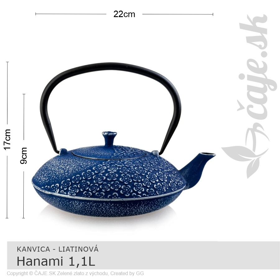 Liatinová kanvica Hanami 1,1l