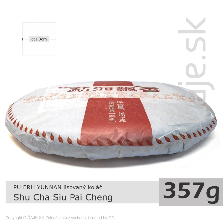PU ERH Yunnan Shu Cha Siu Pai Cheng (357g) – lisovaný koláč