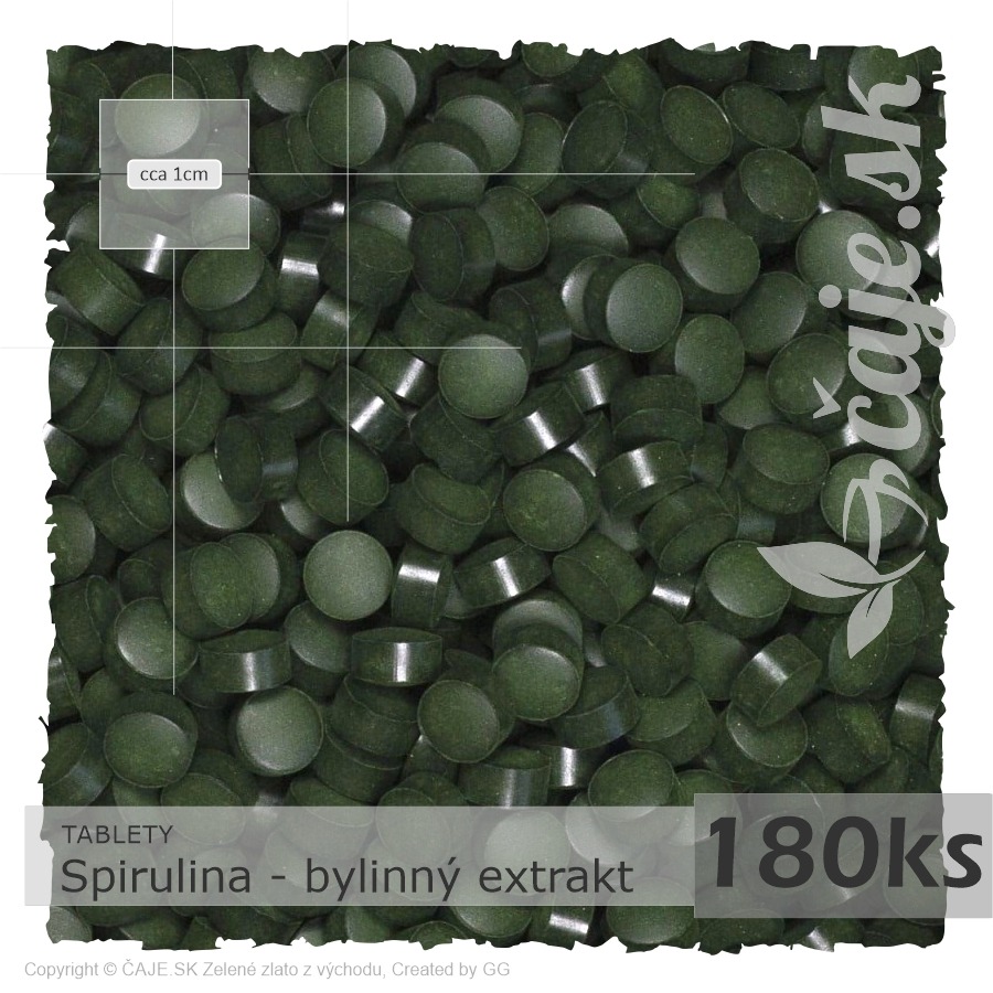 TABLETY Spirulina – bylinný extrakt (180 tabliet)