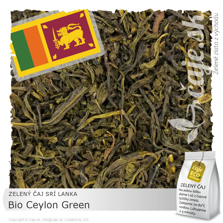 ZELENÝ ČAJ SRÍ LANKA – Bio Ceylon Green (50g)
