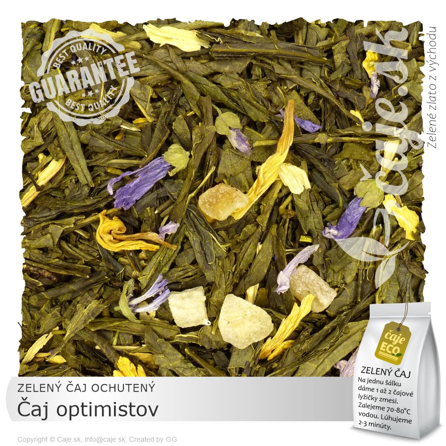 ZELENÝ ČAJ OCHUTENÝ Čaj Optimistov (50g)