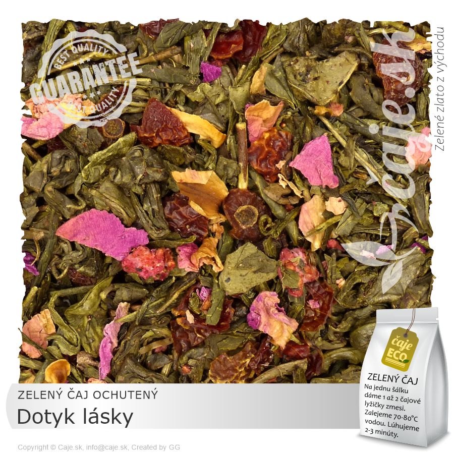 ZELENÝ ČAJ OCHUTENÝ Dotyk lásky (50g)