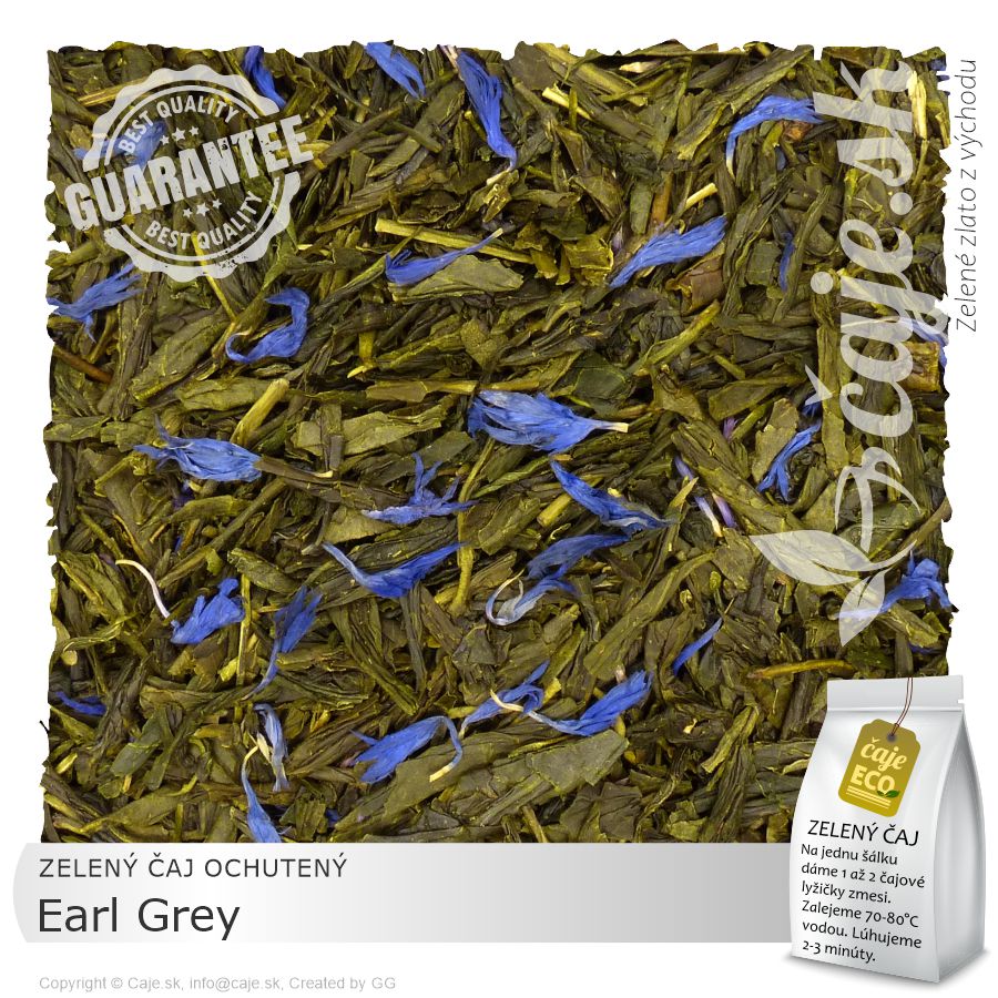 ZELENÝ ČAJ OCHUTENÝ Earl Grey (50g)