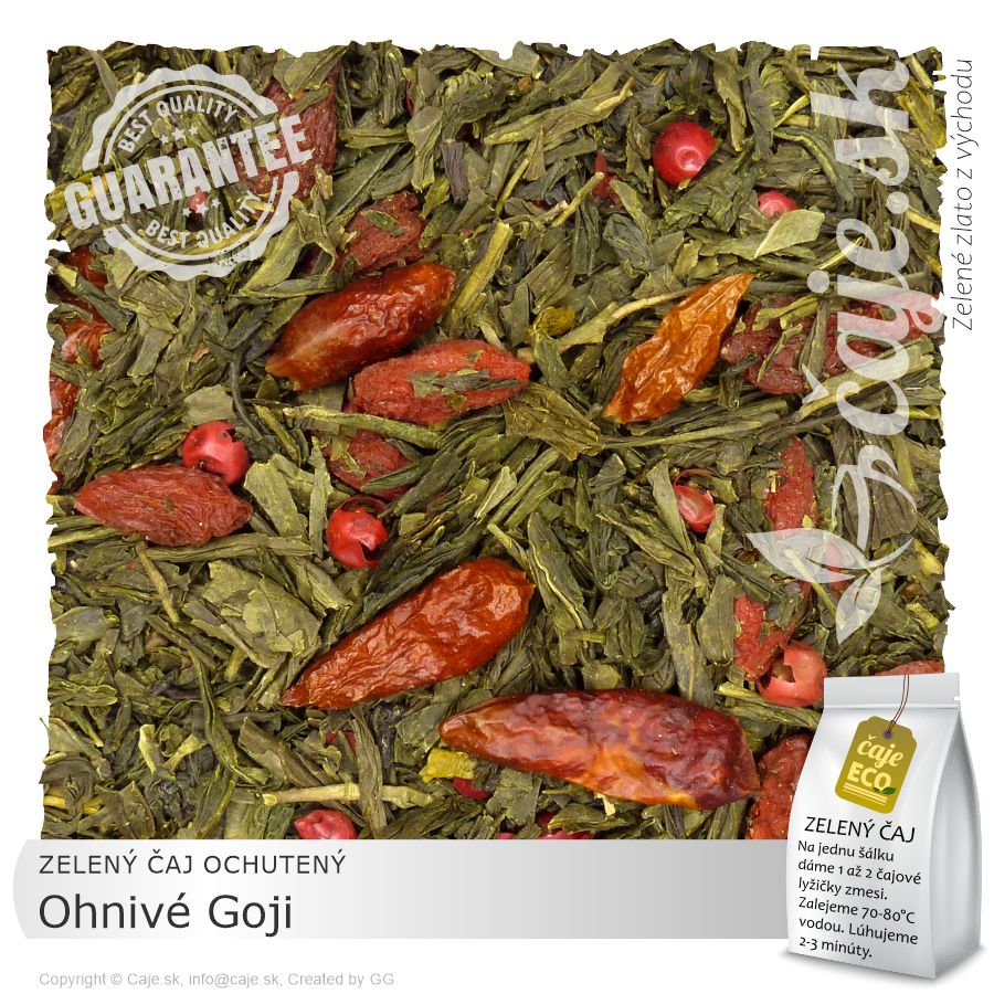 ZELENÝ ČAJ OCHUTENÝ Ohnivé Goji (50g)