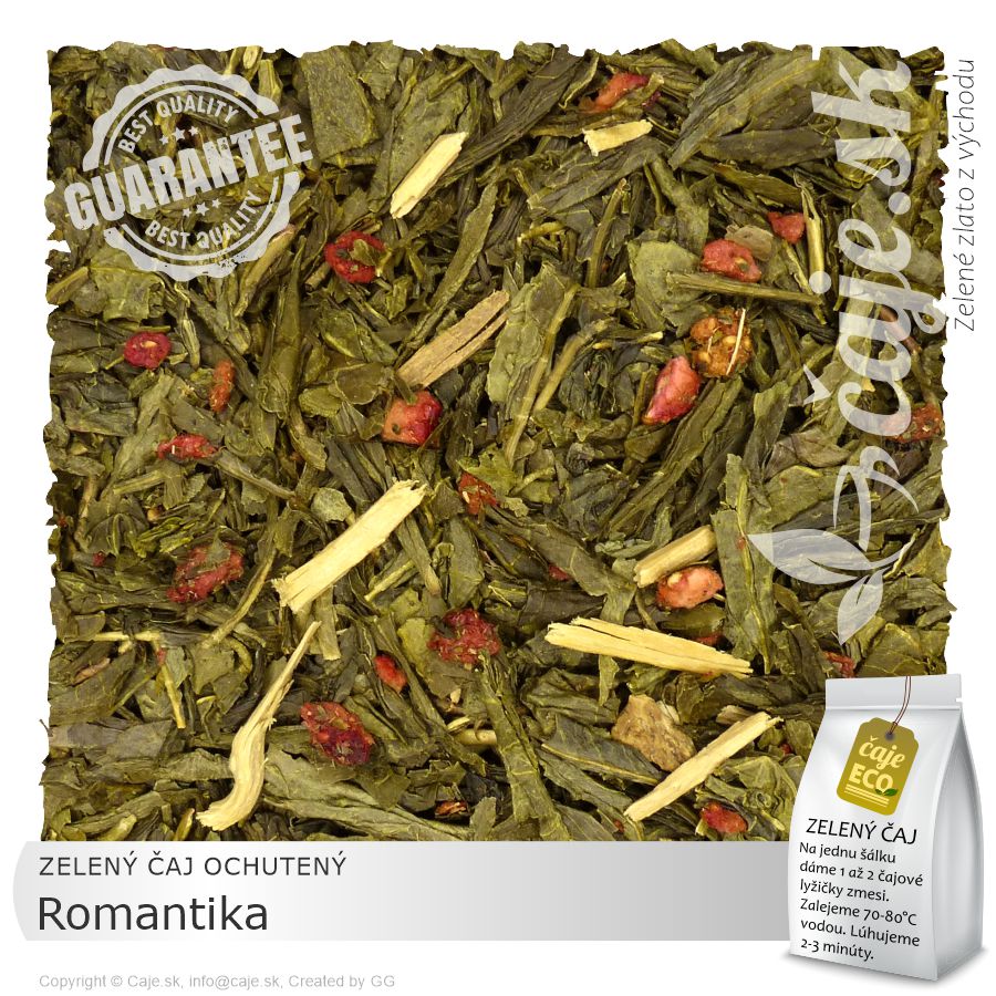 ZELENÝ ČAJ OCHUTENÝ Romantika (50g)