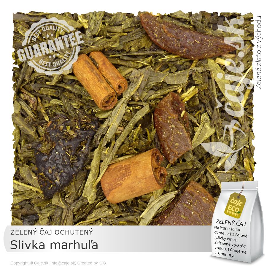 ZELENÝ ČAJ OCHUTENÝ Slivka marhuľa (50g)