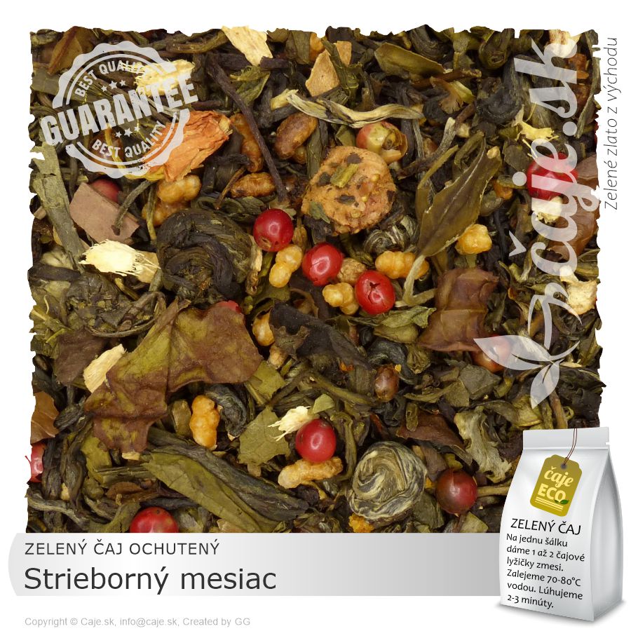 ZELENÝ ČAJ OCHUTENÝ Strieborný mesiac (50g)